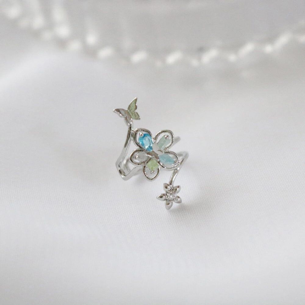 アン フラワー イヤーカフ Earcuffs bling moon