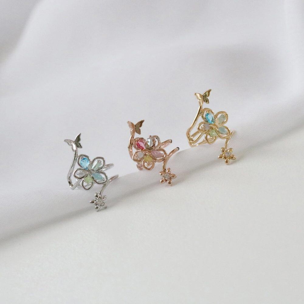 アン フラワー イヤーカフ Earcuffs bling moon