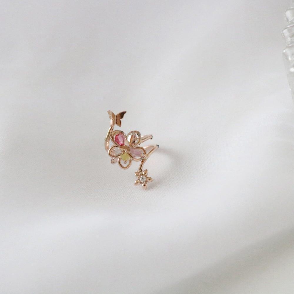 アン フラワー イヤーカフ Earcuffs bling moon