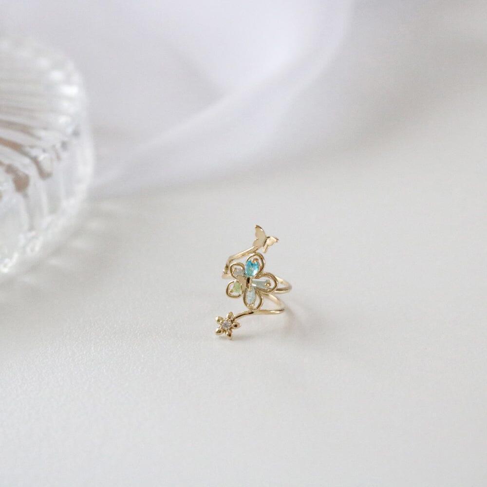 アン フラワー イヤーカフ Earcuffs bling moon