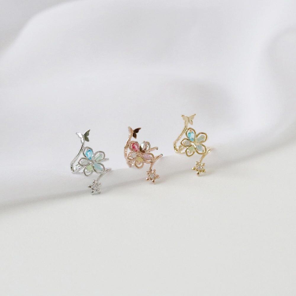 アン フラワー イヤーカフ Earcuffs bling moon