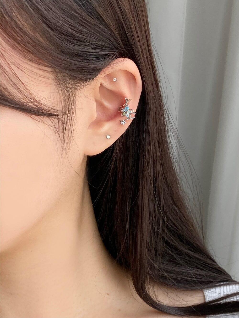 アン フラワー イヤーカフ Earcuffs bling moon