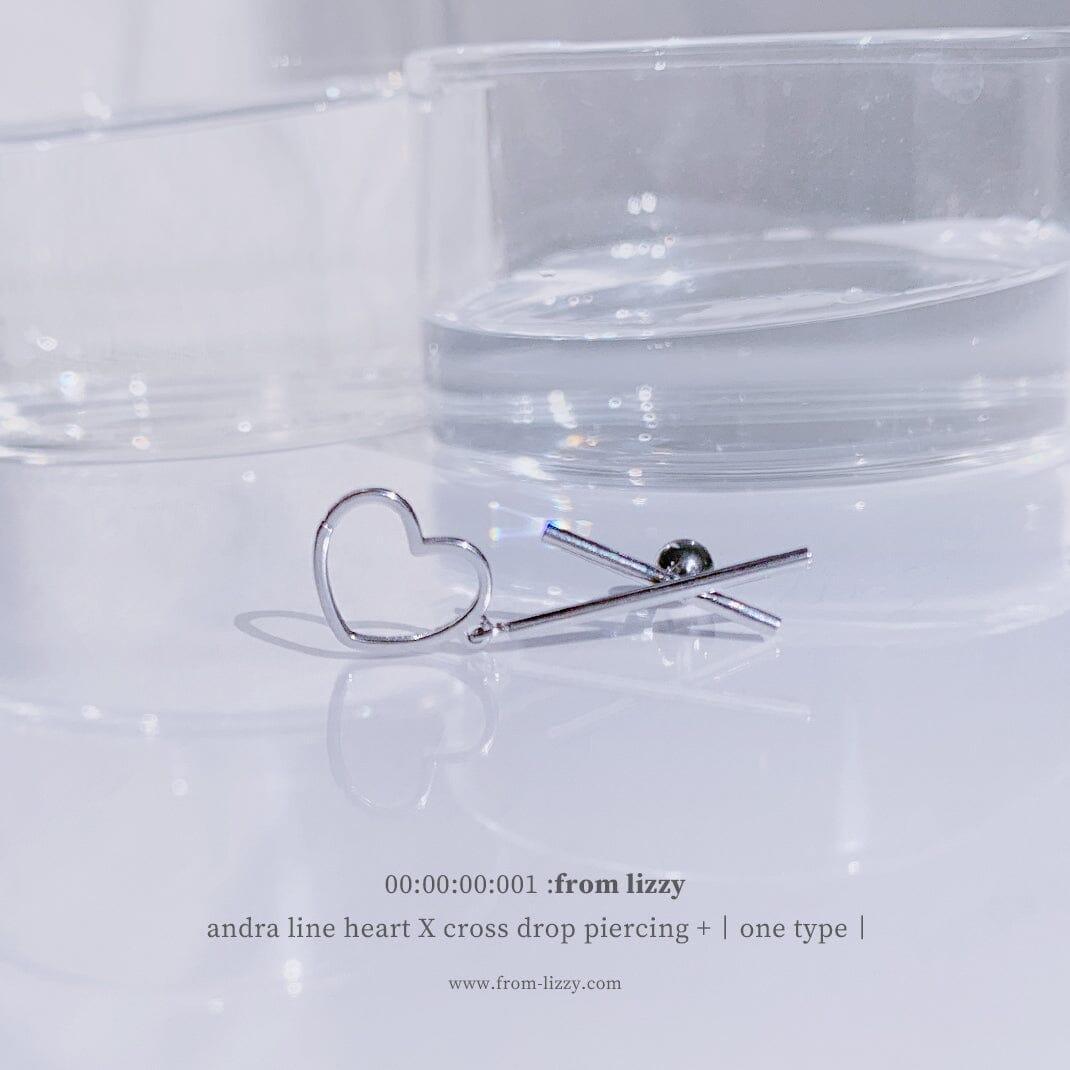 アンドラ ライン ハート X クロス ピアッシング Piercing from lizzy
