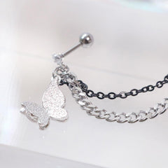 アンティーク蝶々ツーピンピアッシング Piercing bling moon