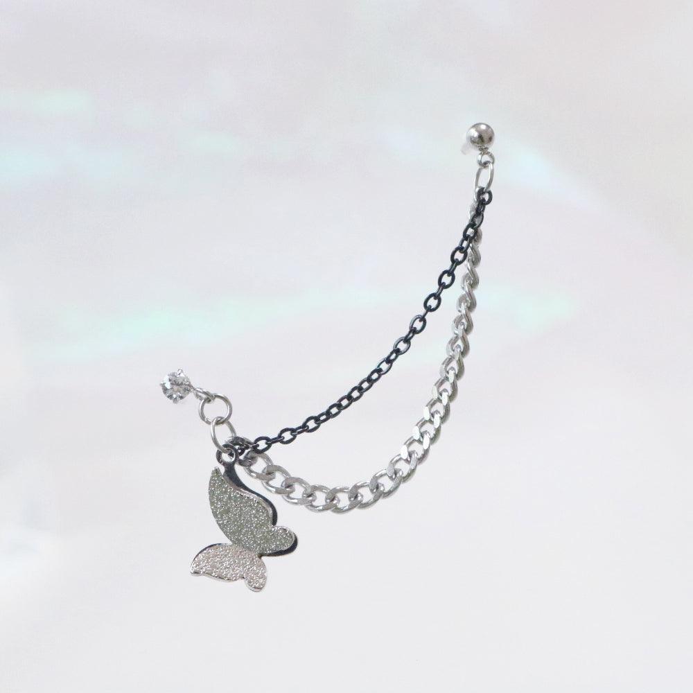 アンティーク蝶々ツーピンピアッシング Piercing bling moon