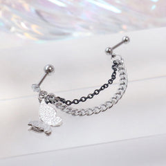 アンティーク蝶々ツーピンピアッシング Piercing bling moon