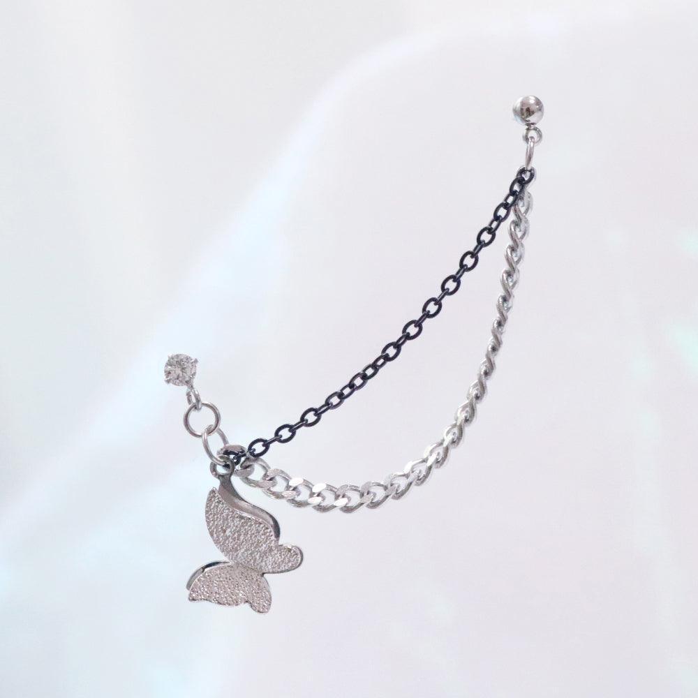 アンティーク蝶々ツーピンピアッシング Piercing bling moon