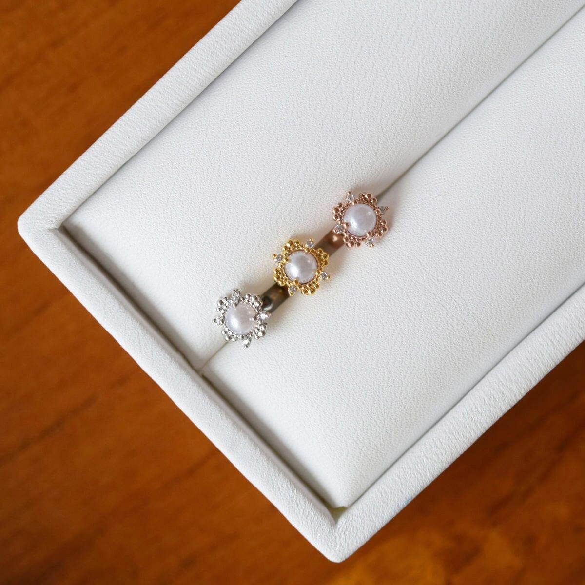 アンティークレース真珠 ピアッシング Piercing 10000won