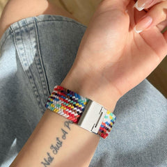 Apple Watch 調整可能 ブレイデッドソロループ (プライド) apple watch バンド givgiv