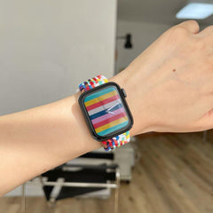 Apple Watch 調整可能 ブレイデッドソロループ (プライド) apple watch バンド givgiv