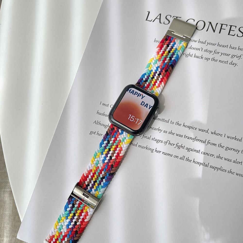 Apple Watch 調整可能 ブレイデッドソロループ (プライド) apple watch バンド givgiv