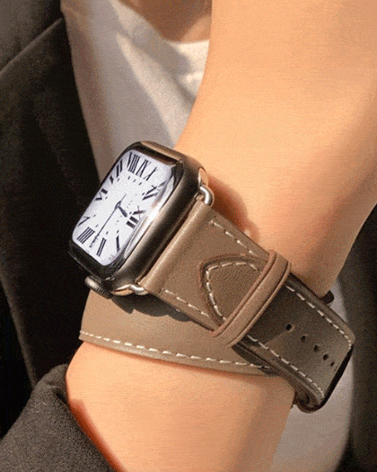 Apple Watch 二列 ライン 牛革レザー バンド watch VIEWLAP