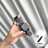 Apple Watch Marble Metal Chain Band (ブラックフラワー) / マーブル チェーン バンド# apple watch バンド givgiv