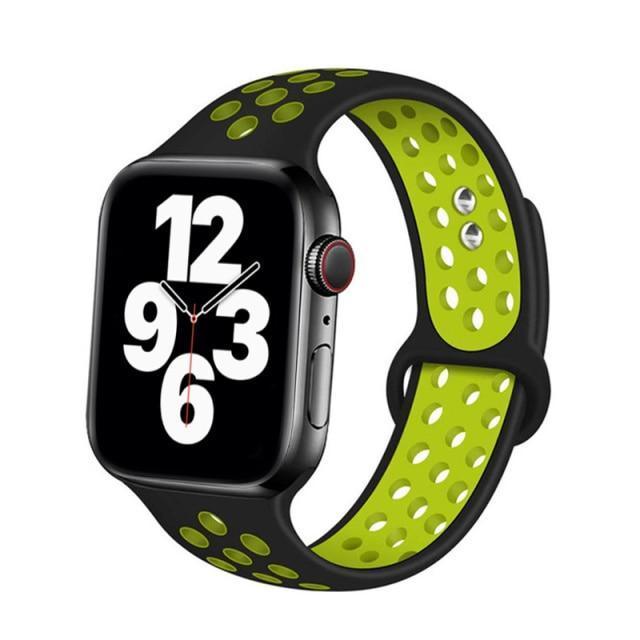 Apple Watch 穴 スポーツバンド(Black yellow) apple watch バンド givgiv black-yellow 38mm/40mm/41mm用 S/M