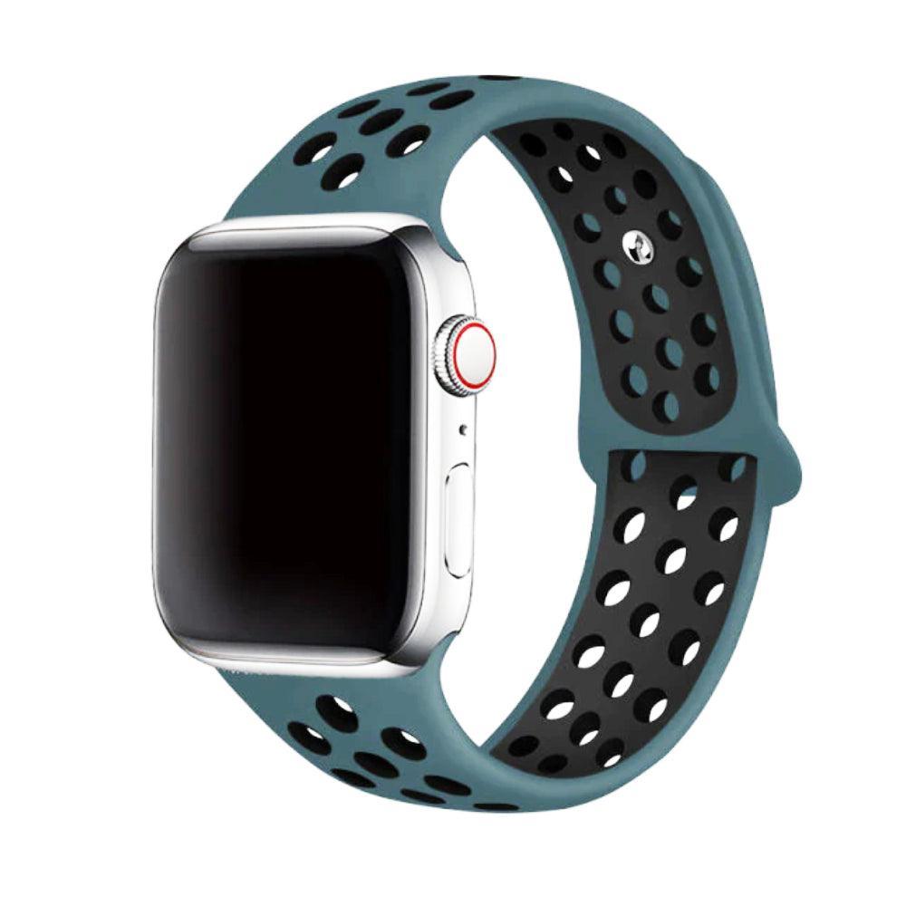 Apple Watch 穴 スポーツバンド(シアン&ブラック) apple watch バンド givgiv