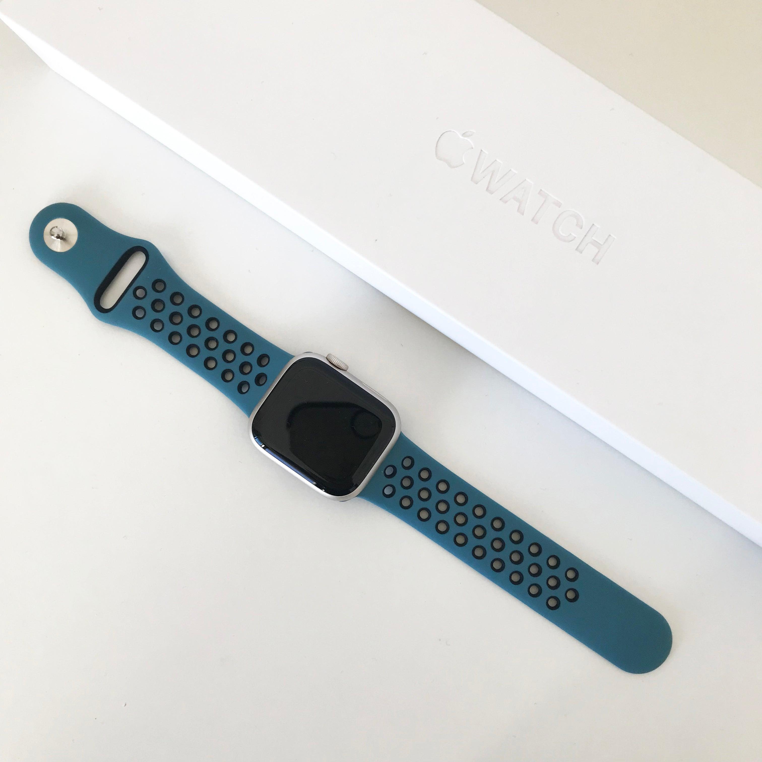 Apple Watch 穴 スポーツバンド(シアン＆ブラック) givgiv – 4MiLi