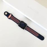 AppleWatch 穴 スポーツバンド(ネイビー&ピンク) apple watch バンド givgiv