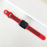 AppleWatch 穴 スポーツバンド(レッド&ブラック) apple watch バンド givgiv