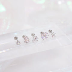 Aurora opal (ピアス/ピアッシング) Piercing bling moon
