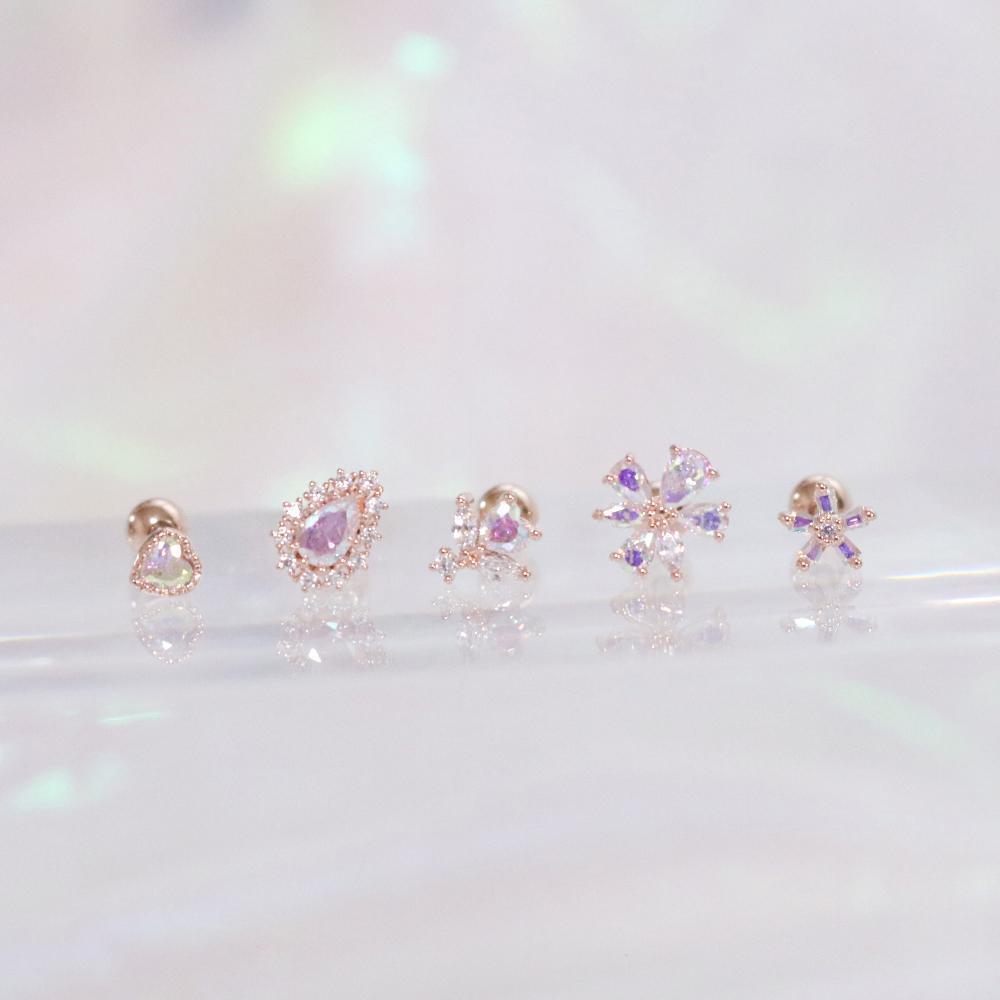 Aurora opal (ピアス/ピアッシング) Piercing bling moon