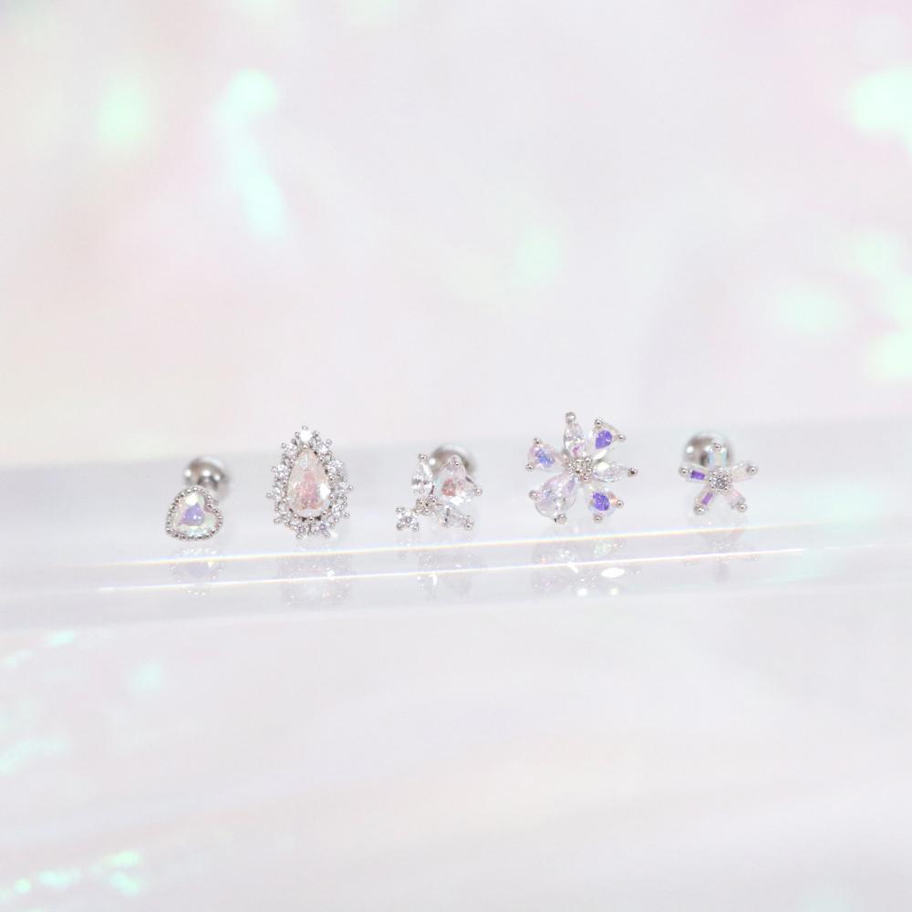 Aurora opal (ピアス/ピアッシング) Piercing bling moon