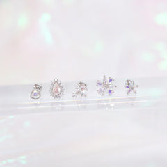 Aurora opal (ピアス/ピアッシング) Piercing bling moon