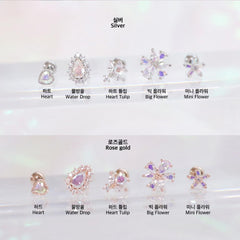 Aurora opal (ピアス/ピアッシング) Piercing bling moon