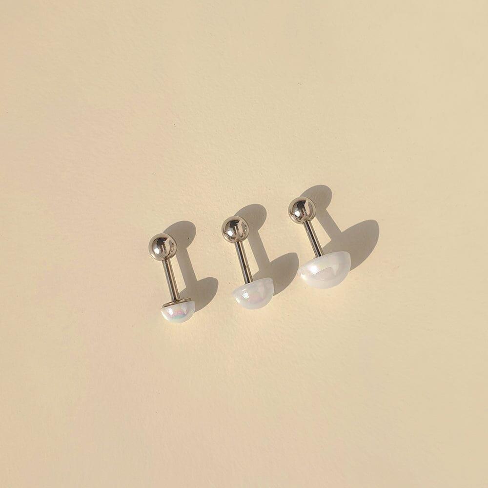半球オーロラ真珠ピアッシング Piercing SET ME UP♡