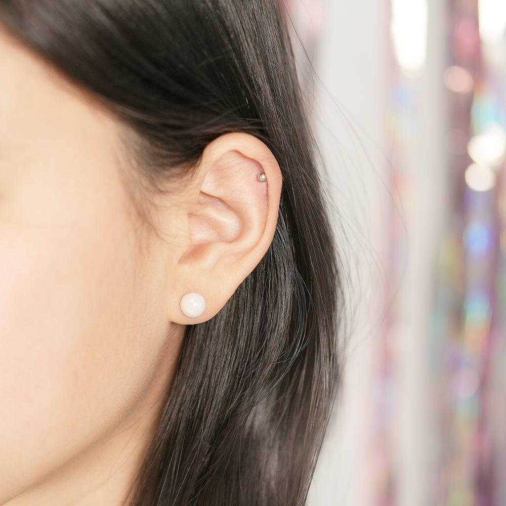 半球オーロラ真珠ピアッシング Piercing SET ME UP♡