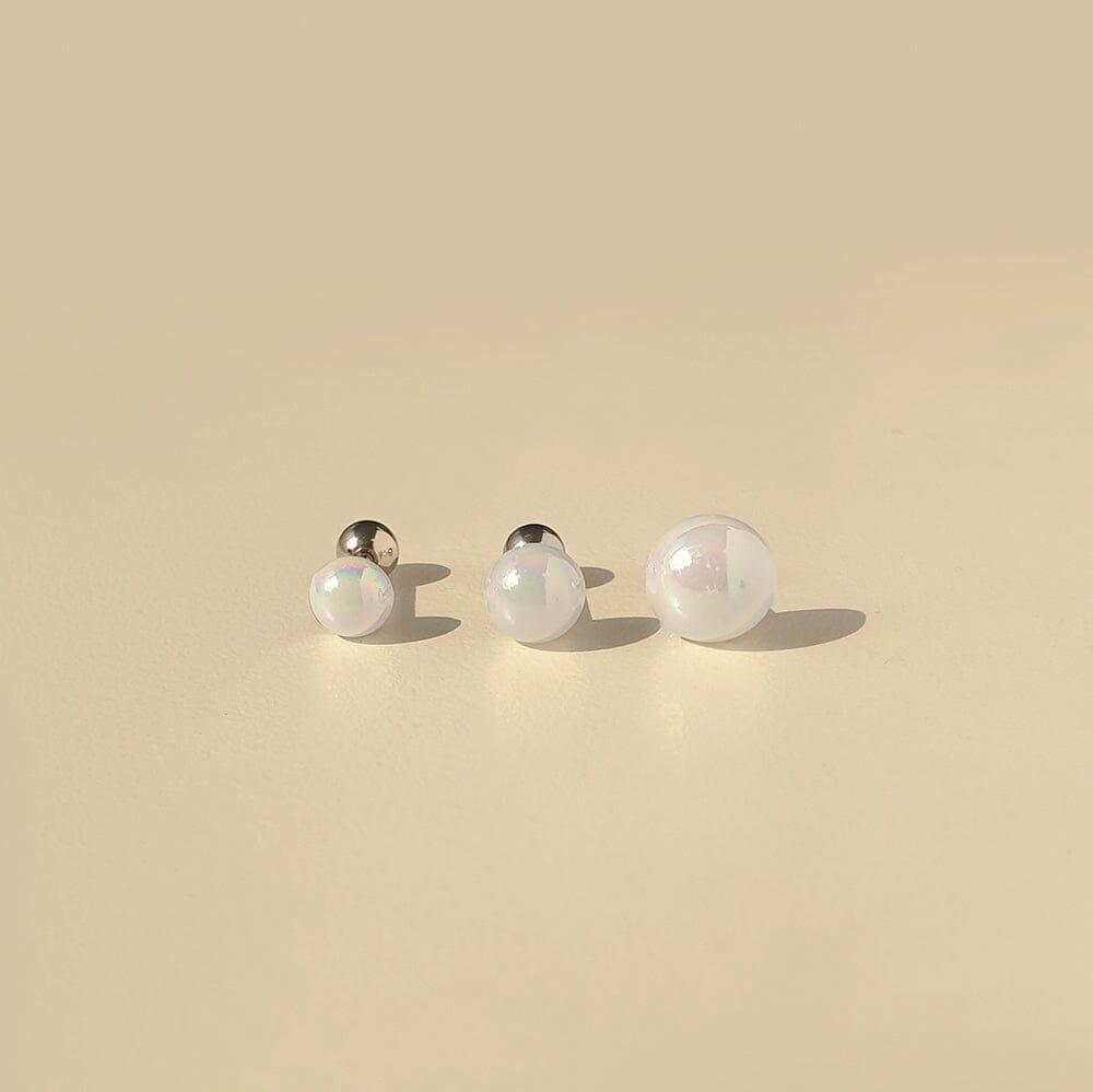 半球オーロラ真珠ピアッシング Piercing SET ME UP♡