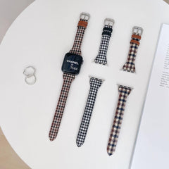 【バンド単品- 3色】ベーシック 千鳥格子柄 本革 アップルウォッチバンド apple watch バンド givgiv