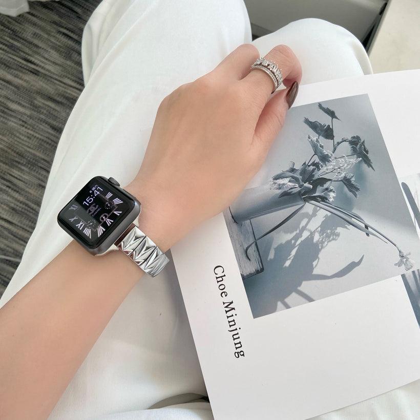 【バンド単品_4色】スリム 三角パターン applewatchバンド # apple watch バンド givgiv