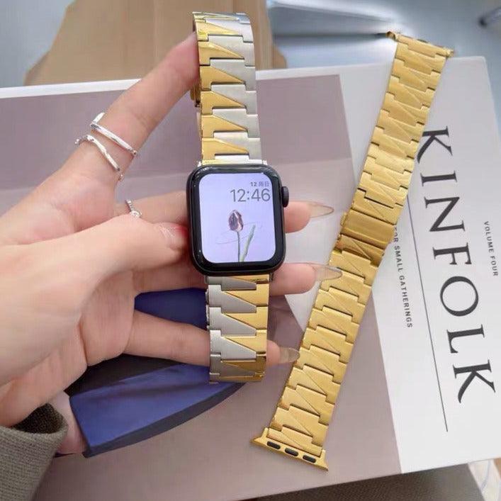 【バンド単品-6色】メタル ギザギザ チェーンバンド# apple watch バンド givgiv