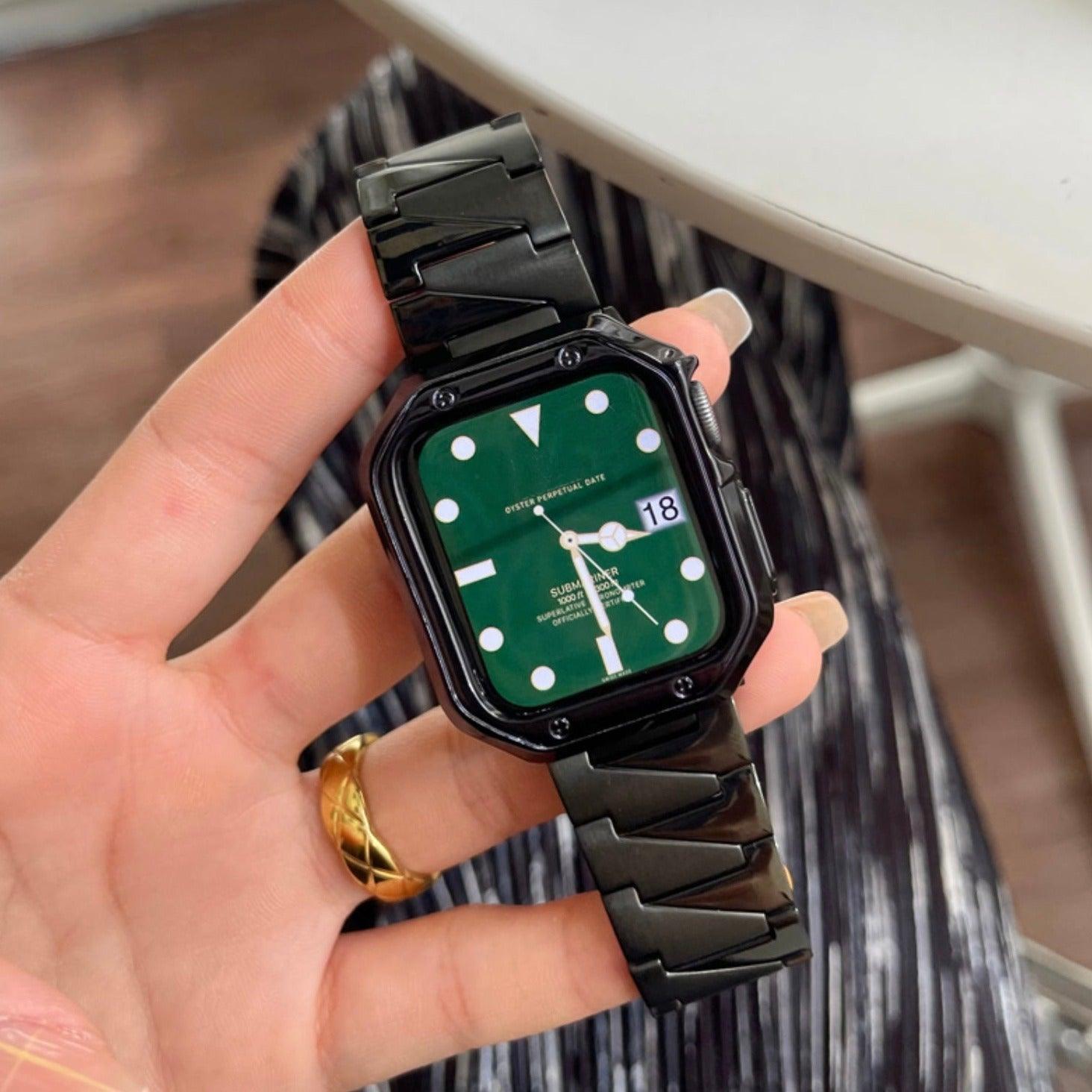 【バンド単品-6色】メタル ギザギザ チェーンバンド# apple watch バンド givgiv 38mm/40mm/41mm用 Black(単色)