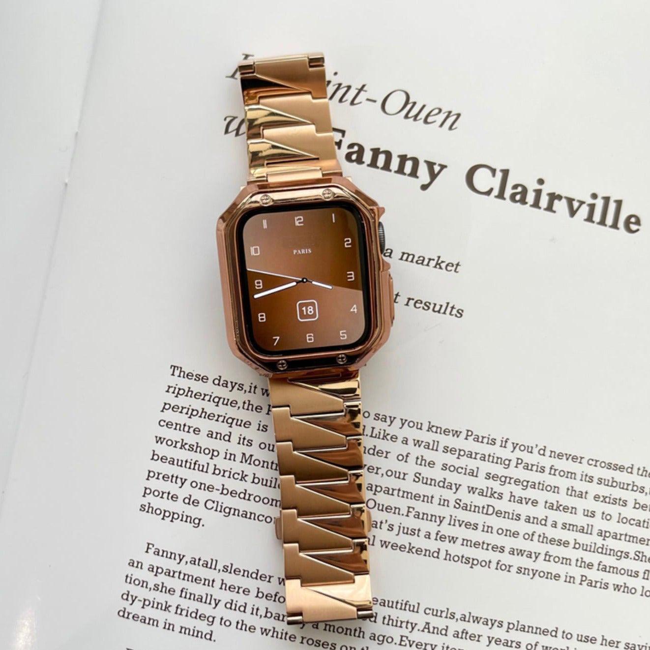 【バンド単品-6色】メタル ギザギザ チェーンバンド# apple watch バンド givgiv 38mm/40mm/41mm用 Rose gold(単色)