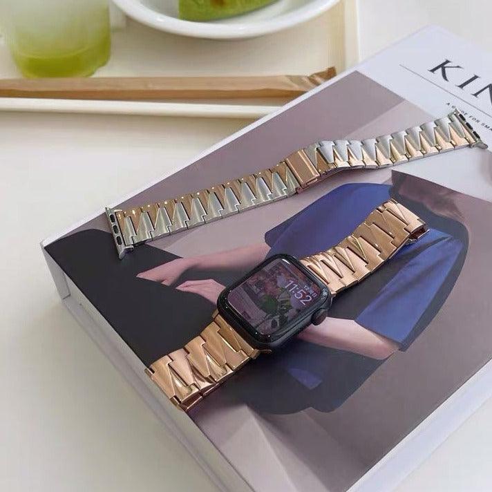 【バンド単品-6色】メタル ギザギザ チェーンバンド# apple watch バンド givgiv