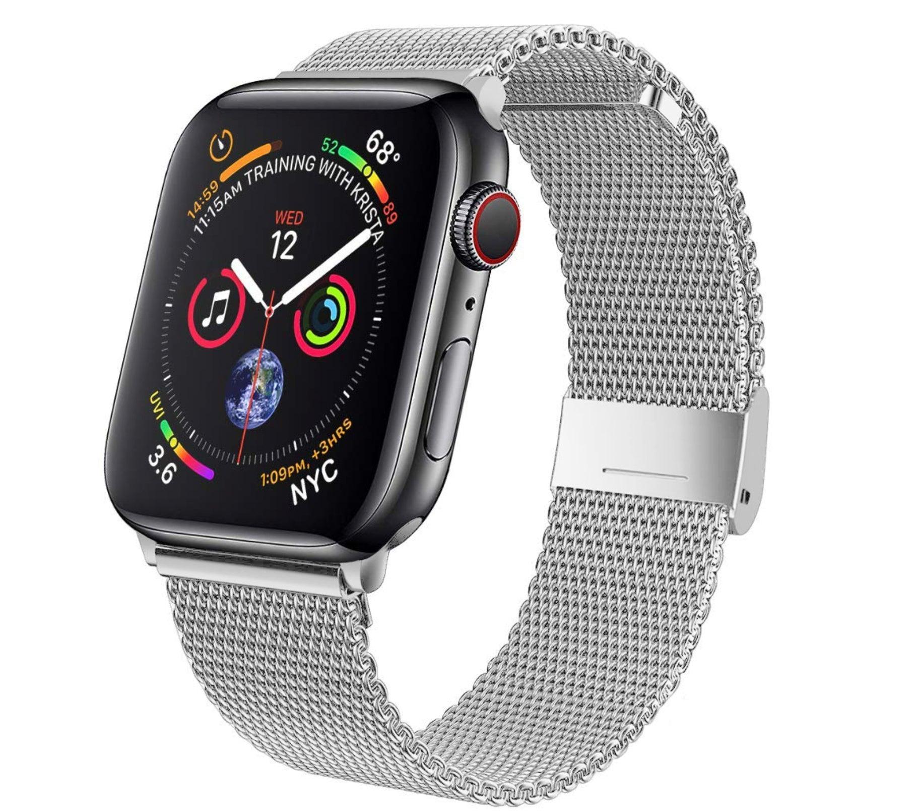 【バンド単品】ベーシック ミラネーゼ ループバンド apple watch / basic milanese loop band apple watch バンド givgiv 38mm/40mm/41mm用 シルバー⚡人気⚡