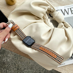 【バンド単品】ベーシック 千鳥格子柄 本革 アップルウォッチバンド apple watch バンド givgiv