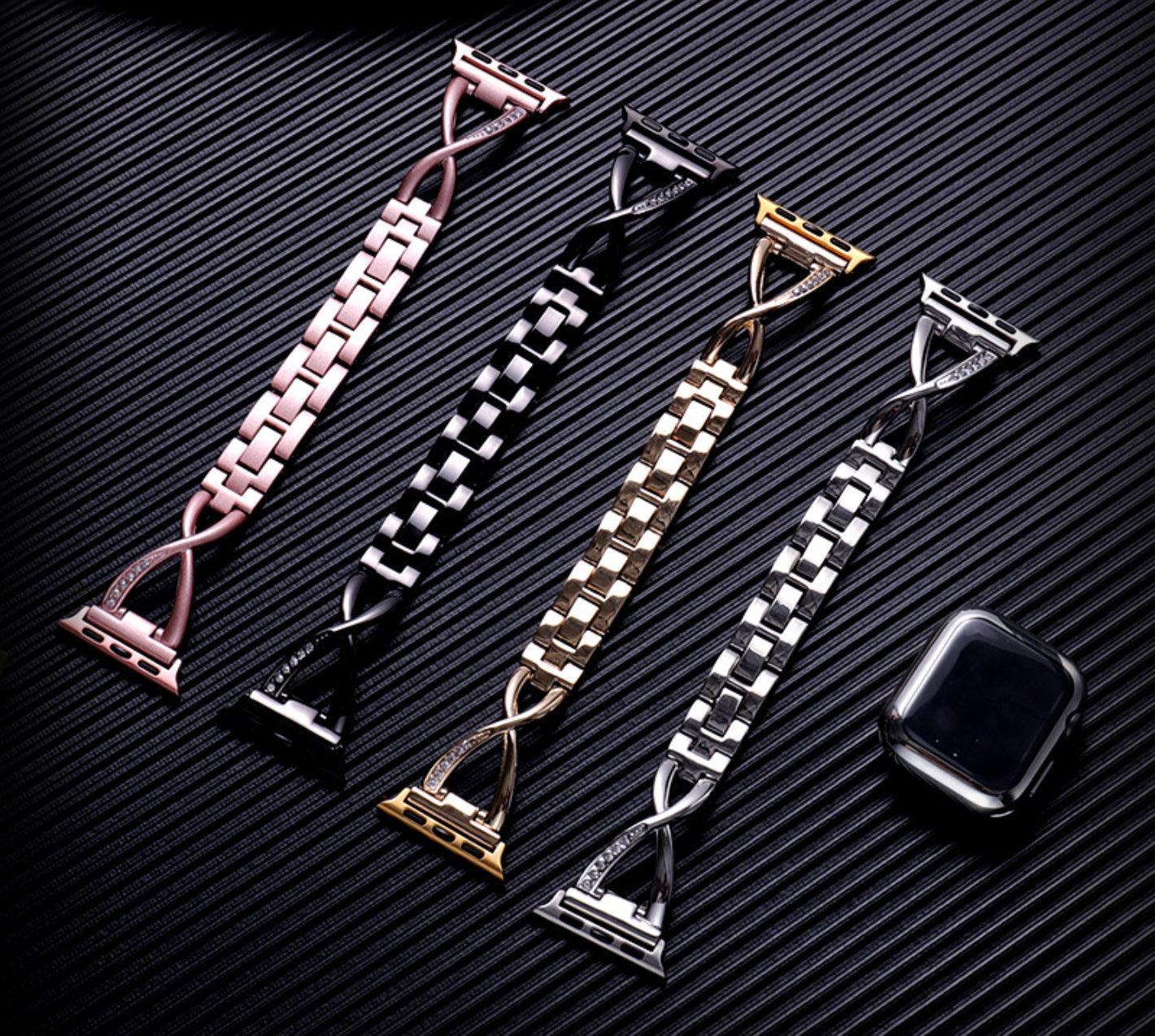 【バンド単品】キュービック スリム チェーン バンド / Cubic Slim Steel band Apple Watch apple watch バンド givgiv