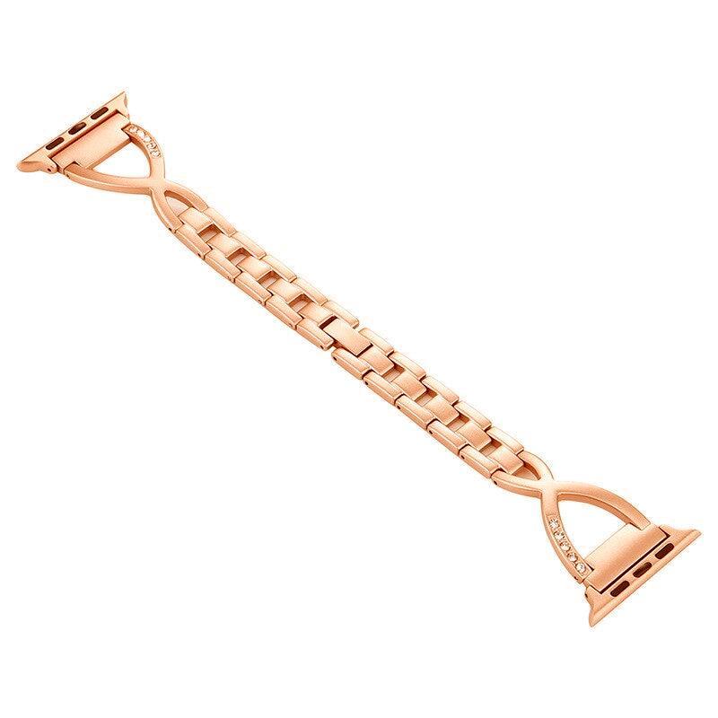 【バンド単品】キュービック スリム チェーン バンド / Cubic Slim Steel band Apple Watch apple watch バンド givgiv 38mm/40mm Pink gold