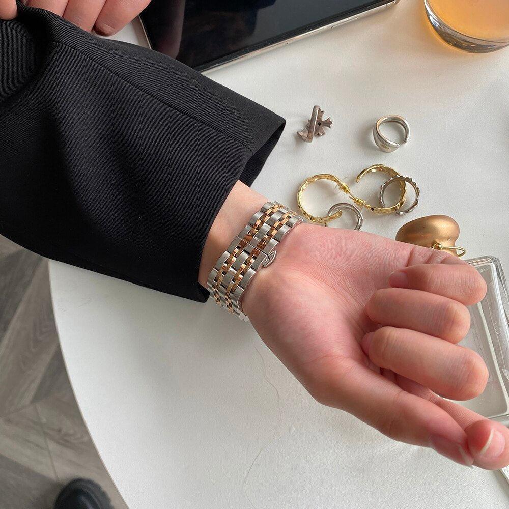 【バンド単品】メタル セブンビーズ チェーンバンド# apple watch バンド givgiv