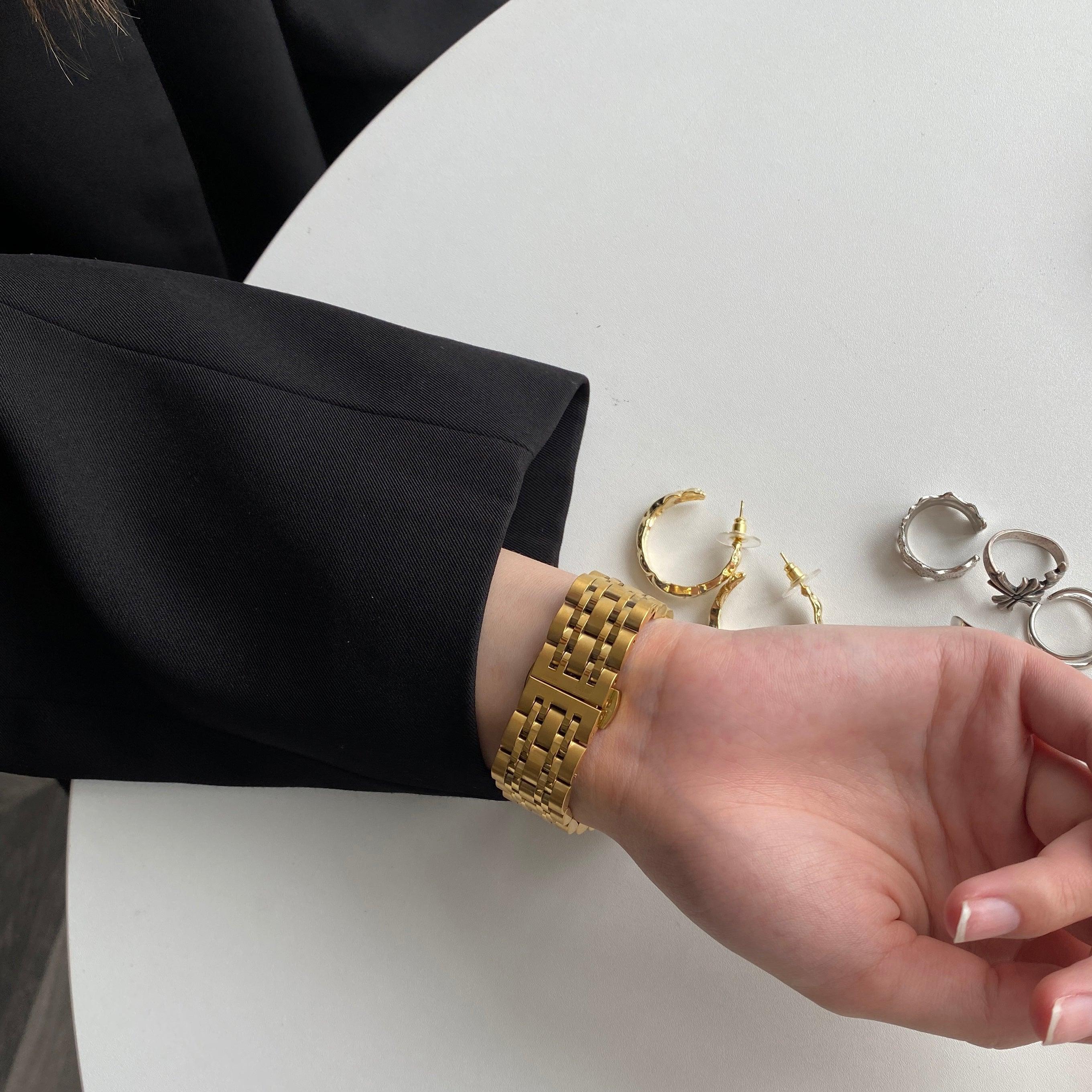 【バンド単品】メタル セブンビーズ チェーンバンド# apple watch バンド givgiv