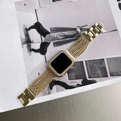 【バンド単品】ミニマル チェーン バンド apple watch バンド givgiv 38mm/40mm/41mm用 ゴールド (バンドのみ)