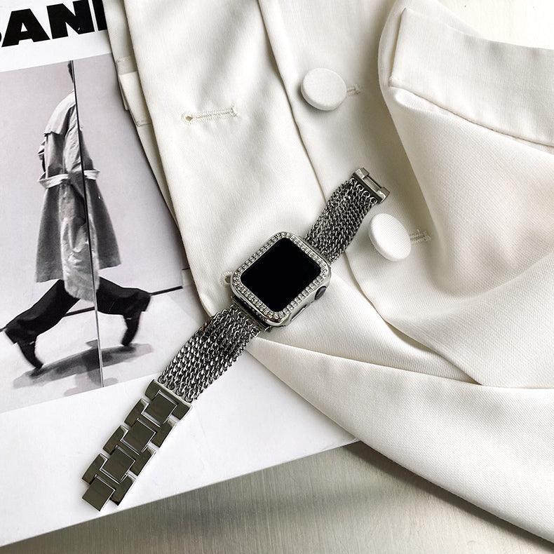 【バンド単品】ミニマル チェーン バンド apple watch バンド givgiv 38mm/40mm/41mm用 シルバー (バンドのみ)