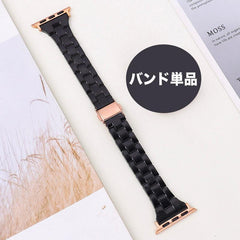 【バンド単品】スリム 光沢樹脂 チェーン バンド Apple Watch# apple watch バンド givgiv 02Black(バンド単品)⚡人気⚡ 38mm/40mm/41mm用
