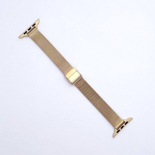 【バンド単品】スリム ミラネーゼ ループバンド apple watch apple watch バンド givgiv 38mm/40mm/41mm用 ゴールド