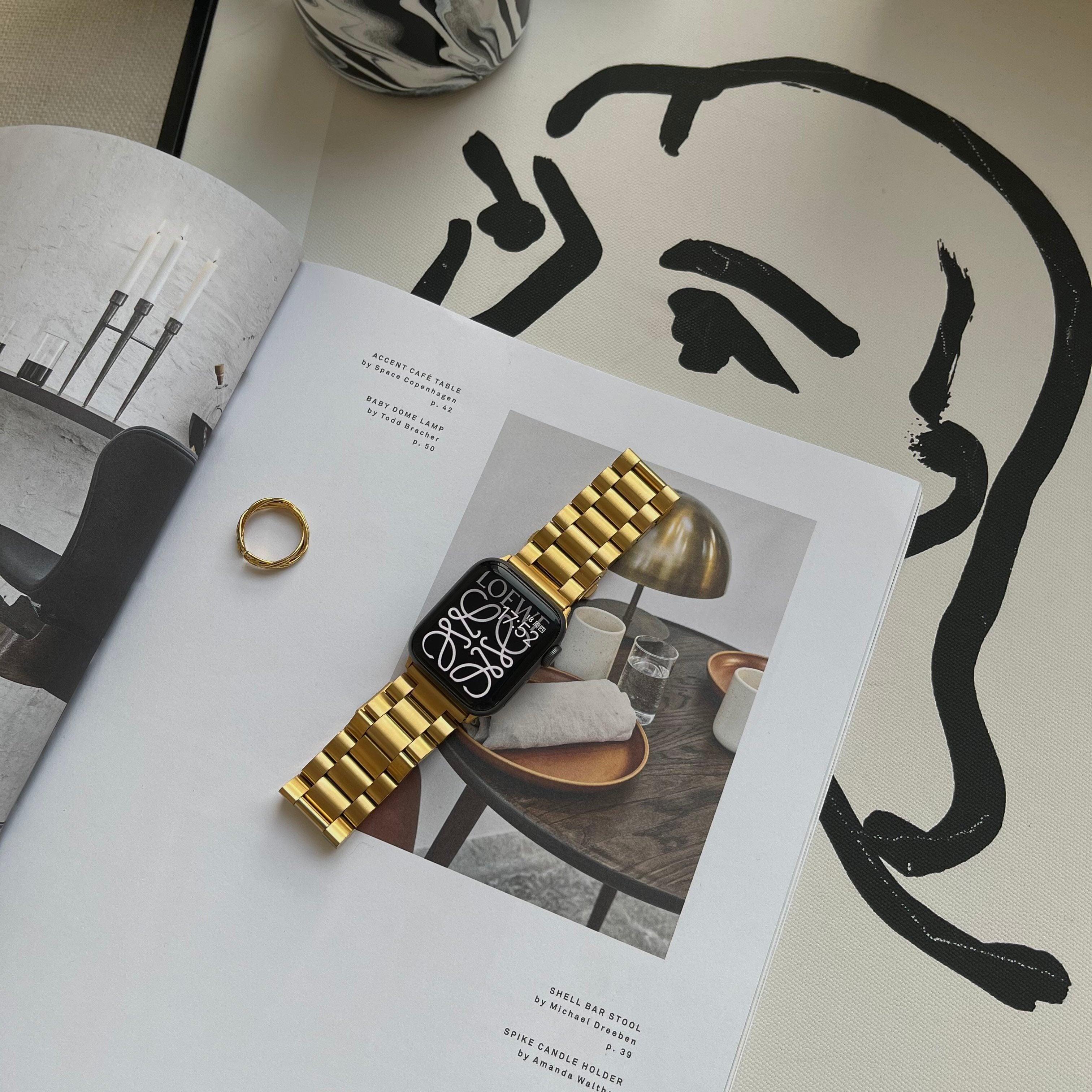 ベーシックメタルチェーンバンド# apple watch バンド givgiv