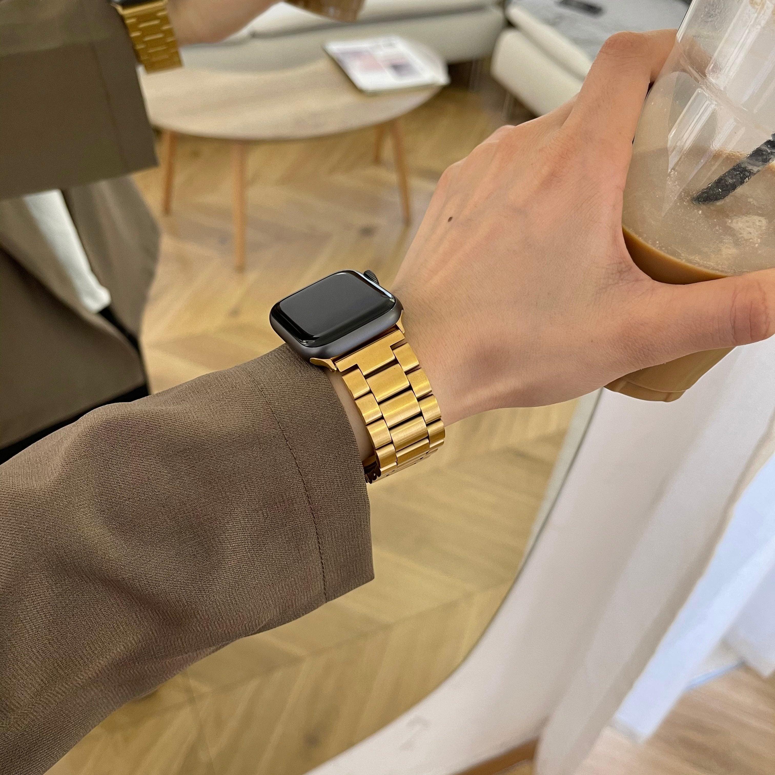 ベーシックメタルチェーンバンド# apple watch バンド givgiv