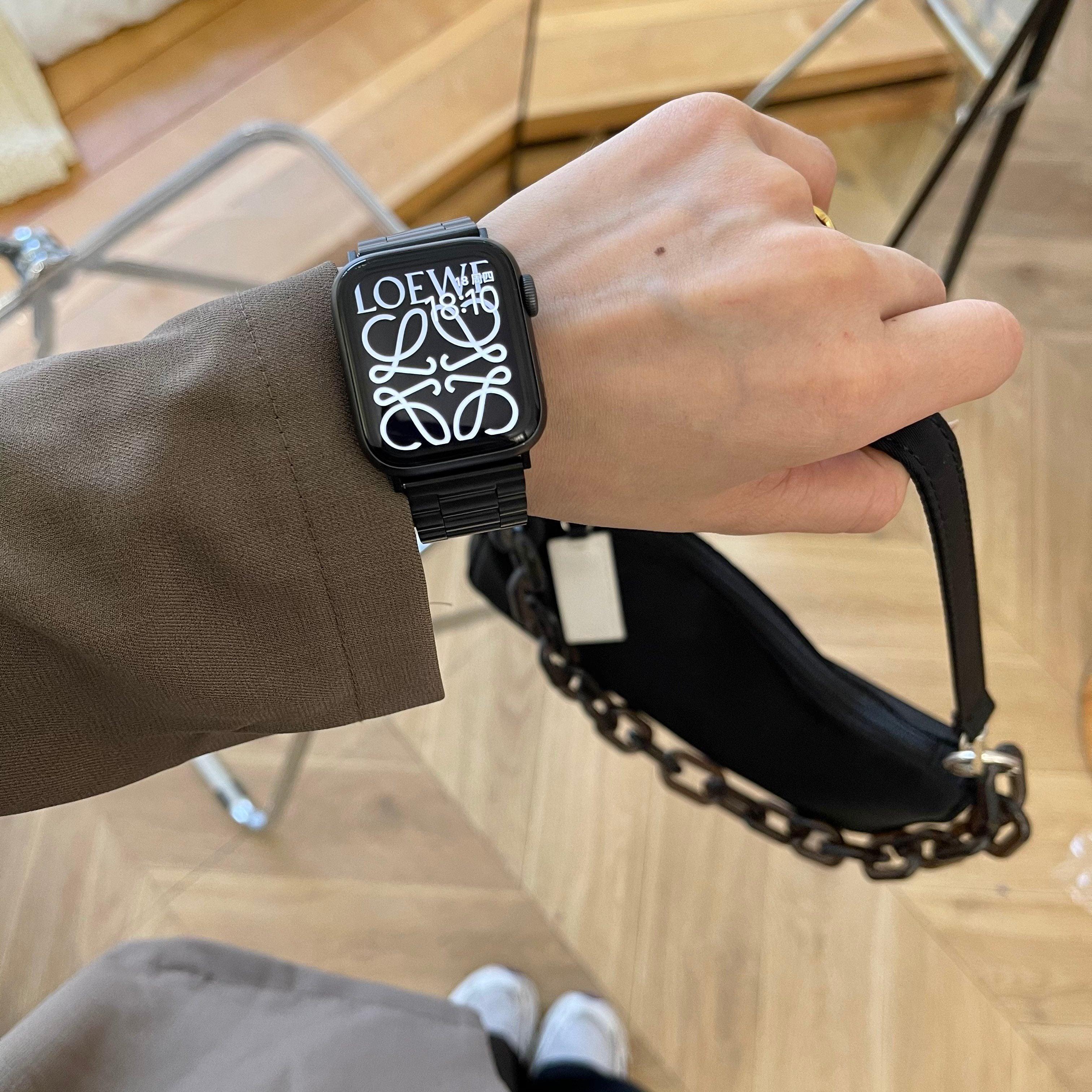 ベーシックメタルチェーンバンド# apple watch バンド givgiv