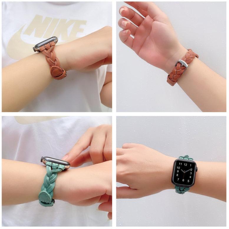 編み込み PUレザー アップルウォッチ バンド apple watch バンド givgiv